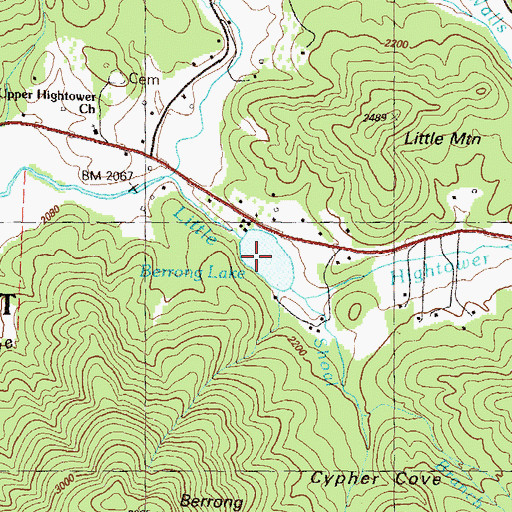 Topographic Map of Berrong Lake Dam, GA
