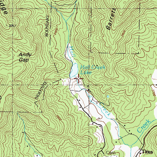 Topographic Map of Hightower Creek Ws Struct Number 25 Dam, GA