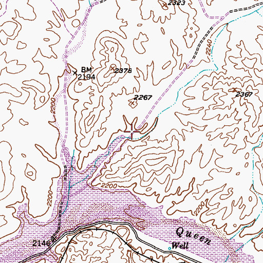 Topographic Map of Roblas Canyon, AZ