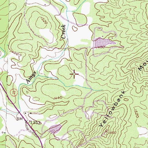 Topographic Map of Yoemans Dam, GA