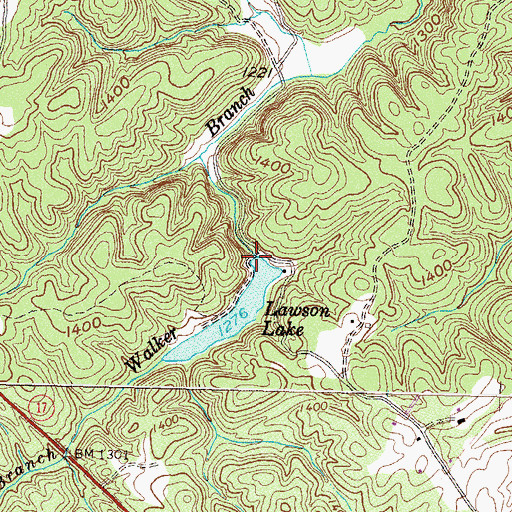 Topographic Map of Lawson Lake Dam Two, GA