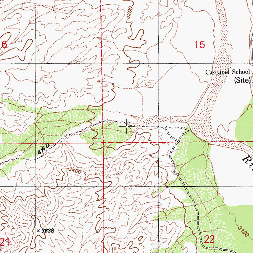 Topographic Map of Roble Canyon, AZ