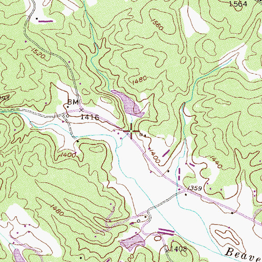 Topographic Map of Reservoir 13, GA