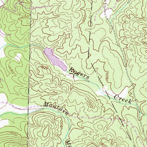 Topographic Map of Sautee Creek Structure 22 Dam, GA