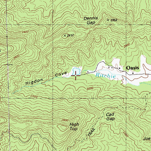 Topographic Map of Browns Lake Dam, GA