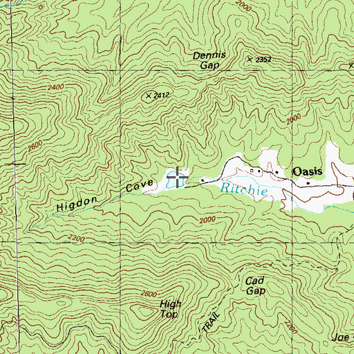 Topographic Map of Browns Lake, GA