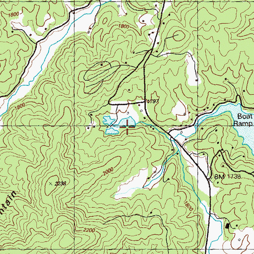 Topographic Map of Gaeta Lake Dam, GA