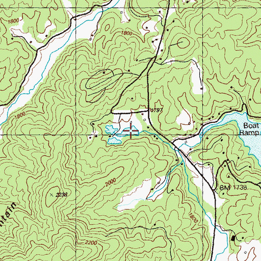 Topographic Map of Gaeta Lake, GA