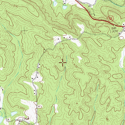 Topographic Map of Harrison Lake, GA