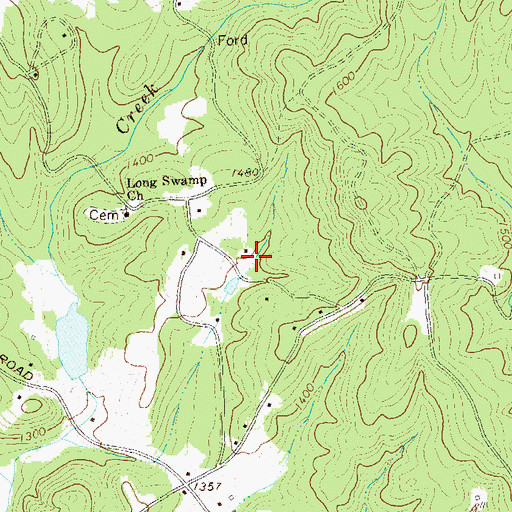 Topographic Map of Dubose Lake Dam, GA