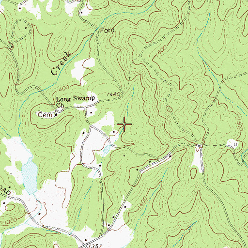 Topographic Map of Dubose Lake, GA
