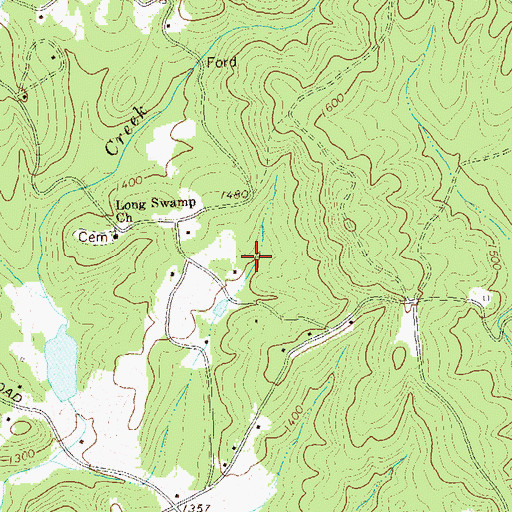 Topographic Map of Dubose Lake, GA