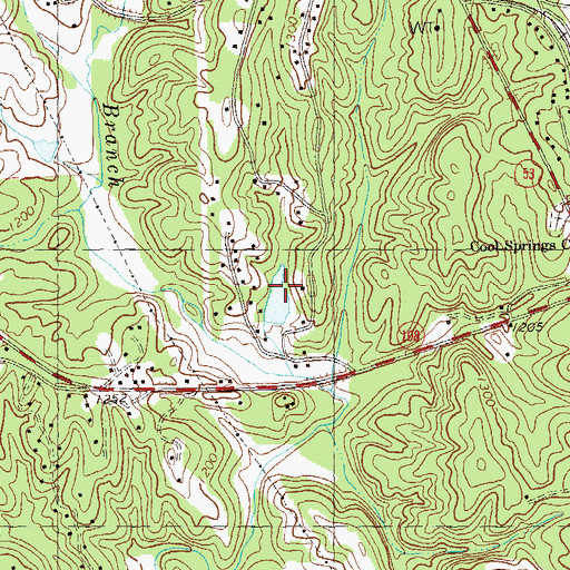 Topographic Map of Jewell Eaton Lake Dam, GA