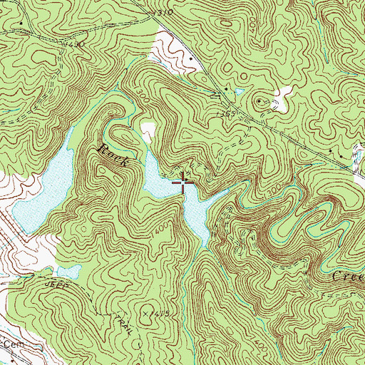 Topographic Map of Jones Lake, GA