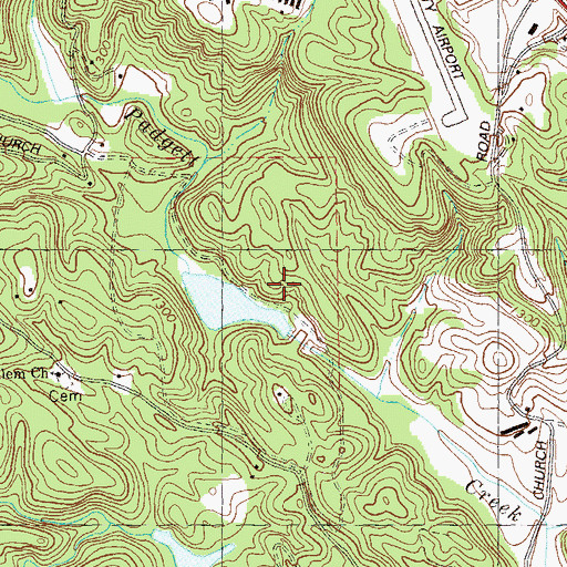 Topographic Map of Sharp Mountain Watershed Dam Number One, GA