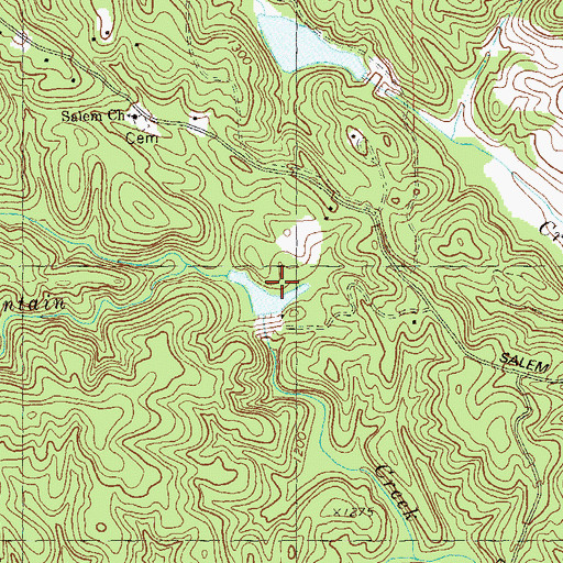 Topographic Map of Lagomarsino Lake, GA