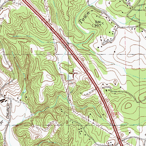 Topographic Map of Sharp Mountain Watershed Dam Number 12, GA