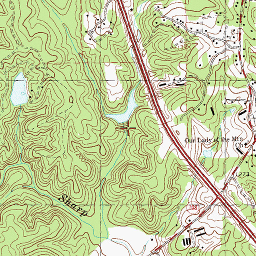 Topographic Map of Sharp Mountain Watershed Dam Number 13, GA