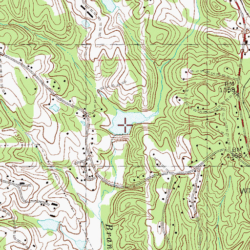 Topographic Map of Sharp Mountain Watershed Dam Number 22, GA