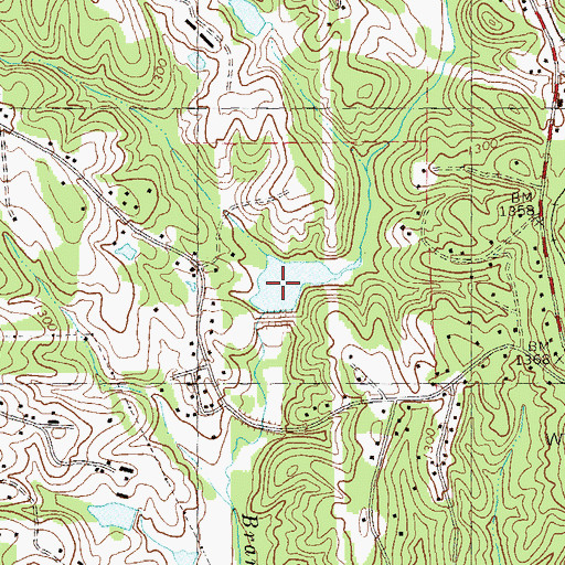 Topographic Map of Darnell Lake, GA