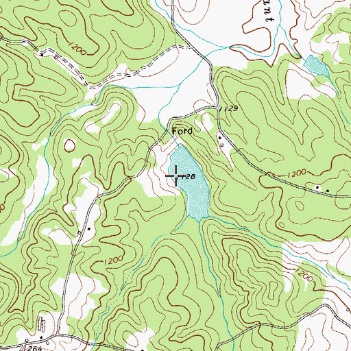 Topographic Map of Talking Rock Watershed Dam Number One, GA