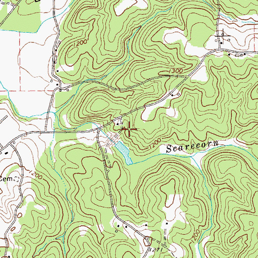 Topographic Map of Talking Rock Watershed Dam Number Two, GA