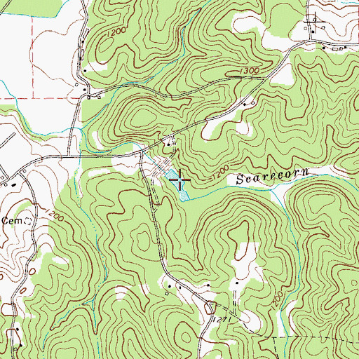 Topographic Map of Medlin Lake, GA