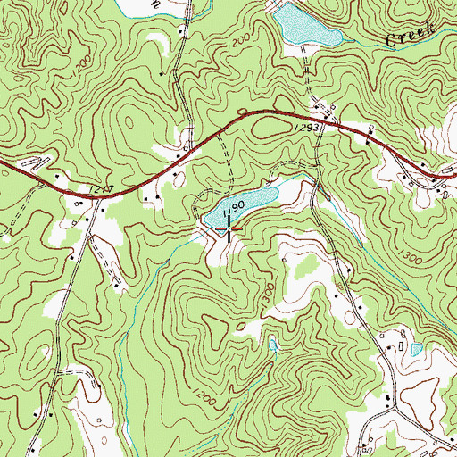 Topographic Map of Talking Rock Watershed Dam Number Three, GA