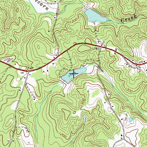 Topographic Map of Van Valkenburgh Lake, GA