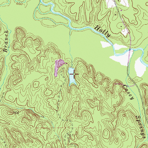 Topographic Map of Mashburn Lake East Dam, GA