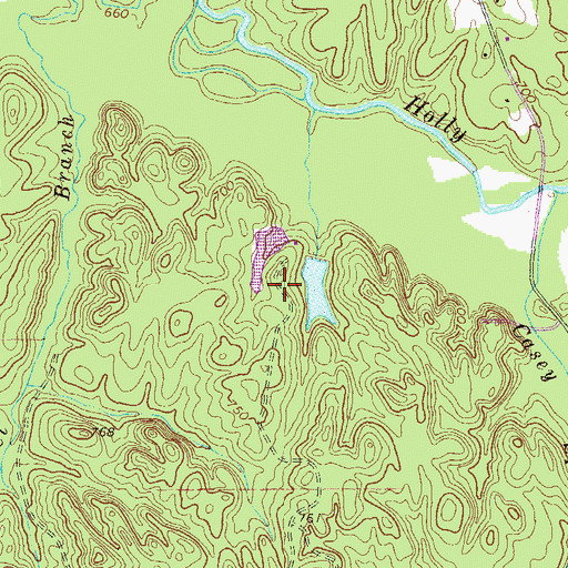 Topographic Map of Mashburn Lake West, GA