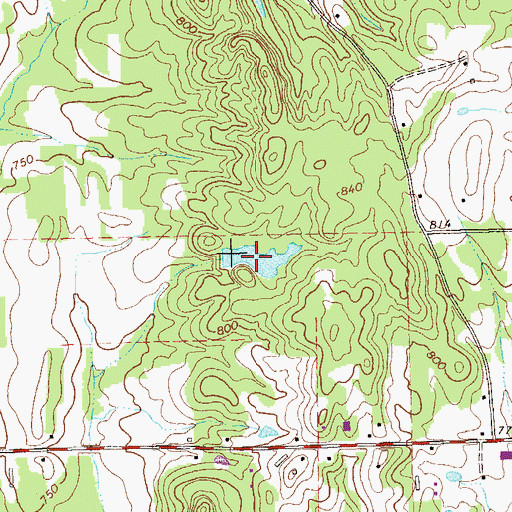Topographic Map of Lents Lake, GA