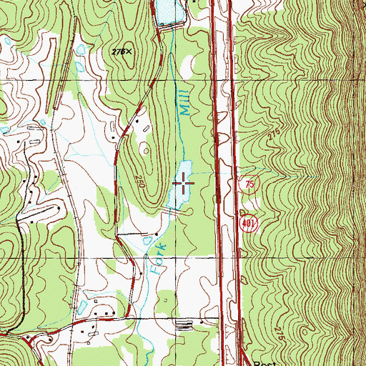 Topographic Map of Gillilan Lake, GA