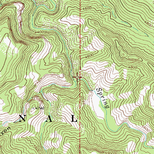 Topographic Map of Rock Creek, AZ