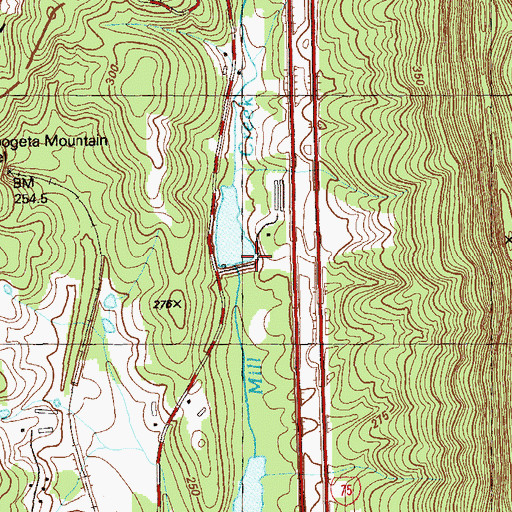 Topographic Map of Griffin Lake Dam, GA