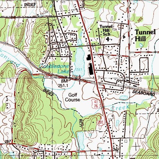 Topographic Map of Cobblestone Lake Dam, GA