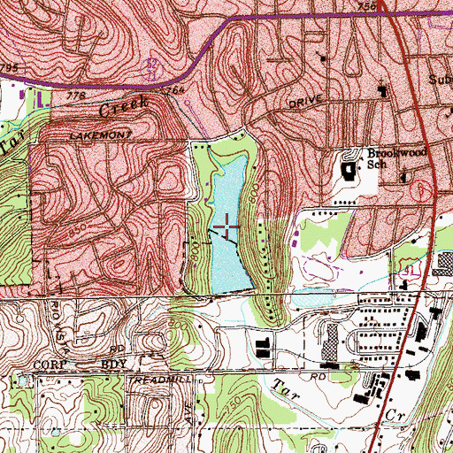 Topographic Map of Lakeshores Lake, GA