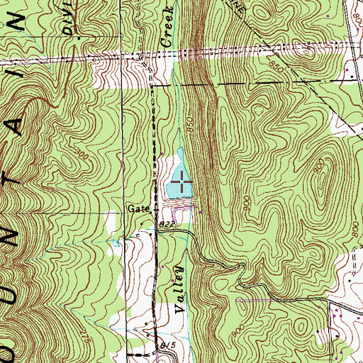Topographic Map of Hawkins Lake, GA