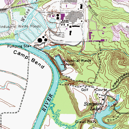 Topographic Map of Heavy Liquor Pond Dam, GA