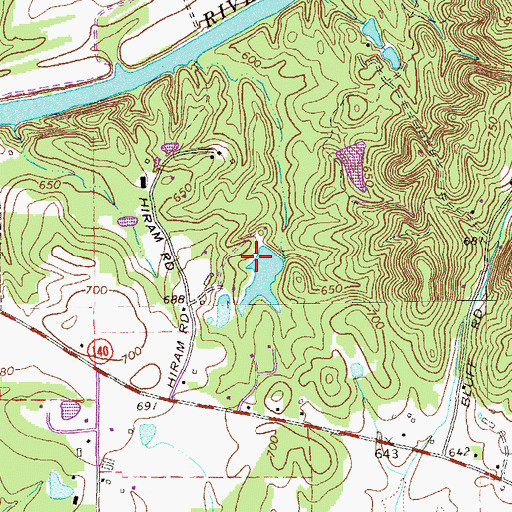 Topographic Map of Rutledge Lake Dam, GA