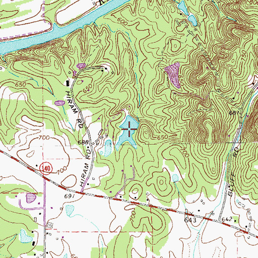Topographic Map of Rutledge Lake, GA