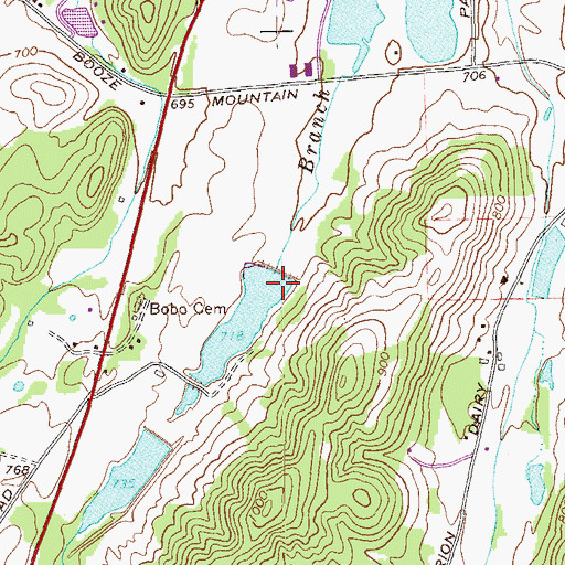 Topographic Map of Powers Lake Dam Number One, GA