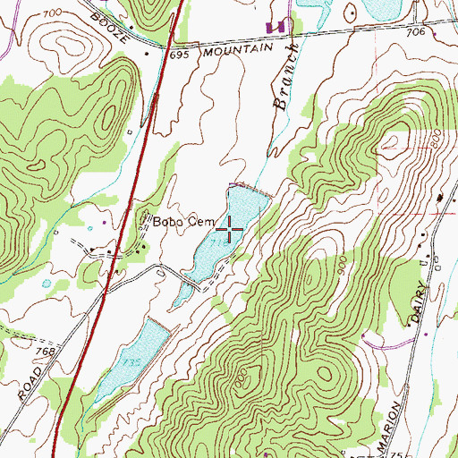Topographic Map of Powers Lake Number One, GA