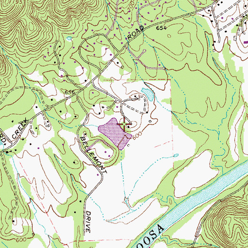 Topographic Map of Martens Lake Dam, GA