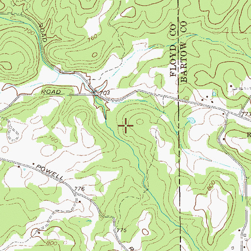 Topographic Map of Todd Lake Dam, GA