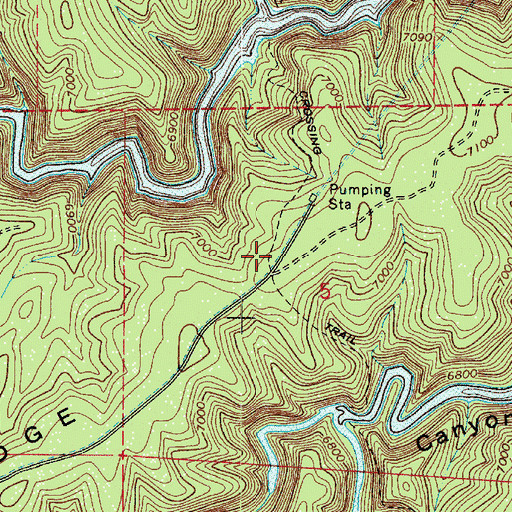 Topographic Map of Rock Crossing Trail, AZ