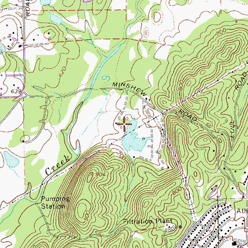 Topographic Map of Farmer Pond Dam, GA