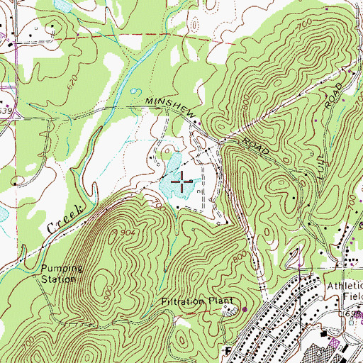 Topographic Map of Farmer Pond, GA