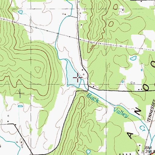 Topographic Map of Harris Lake Dam, GA