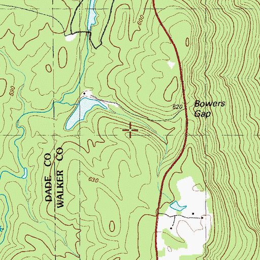 Topographic Map of Lloyds Lake, GA